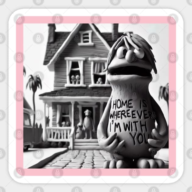 Claymation Home Sticker by Dead Galaxy